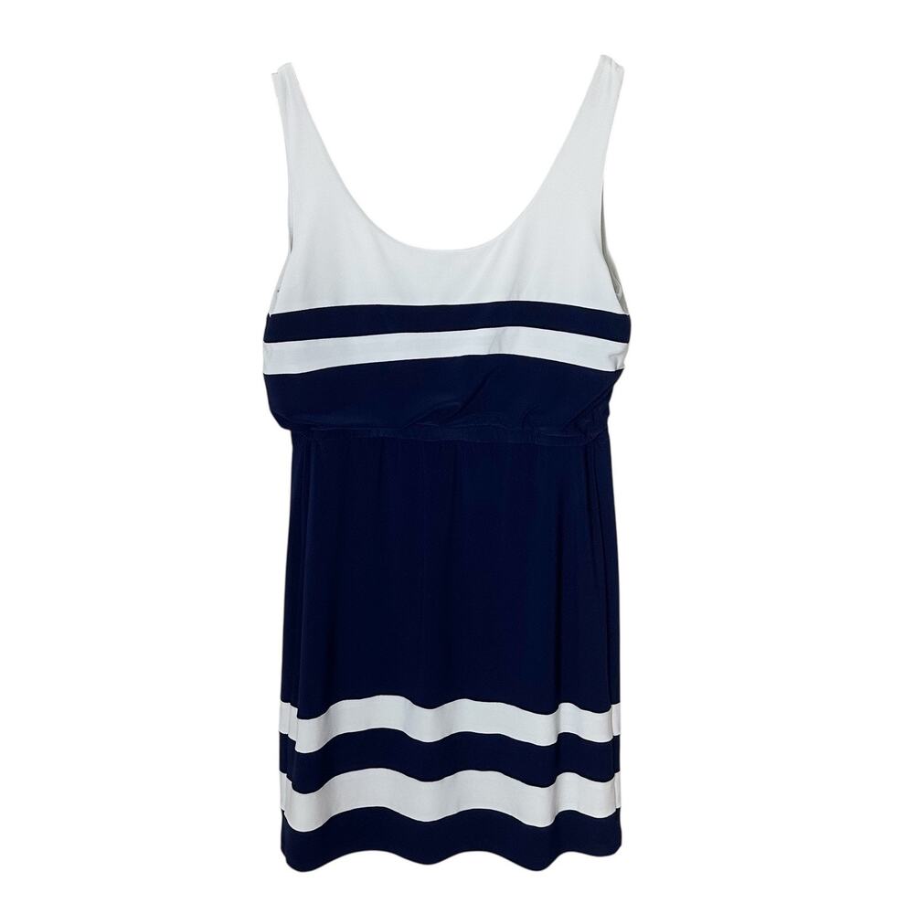Lauren Ralph Lauren Navy White Striped Sleeveless Dress Beach Cover Up 12 Petite - Picture 5 of 10